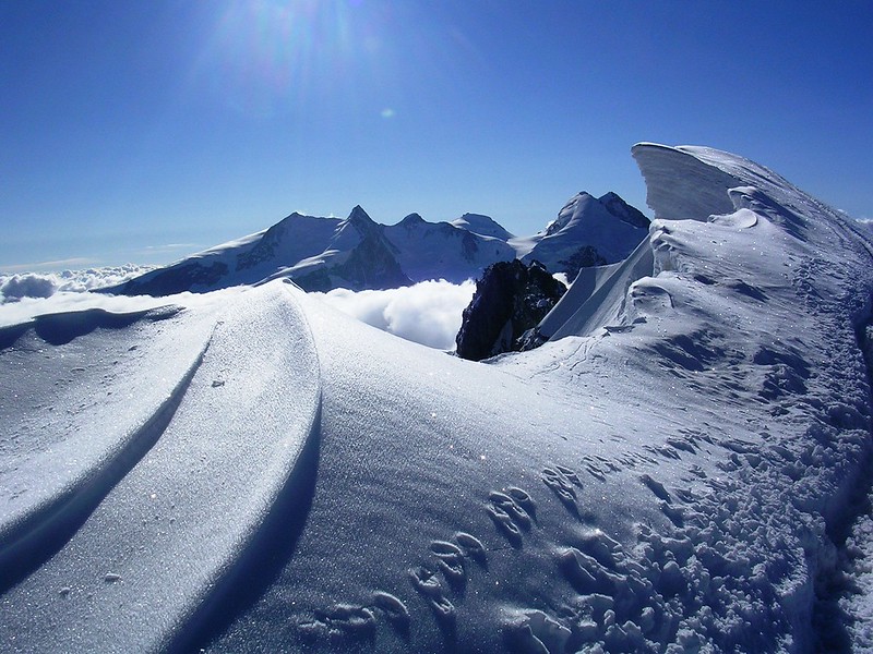 breithorn mountain in the winter